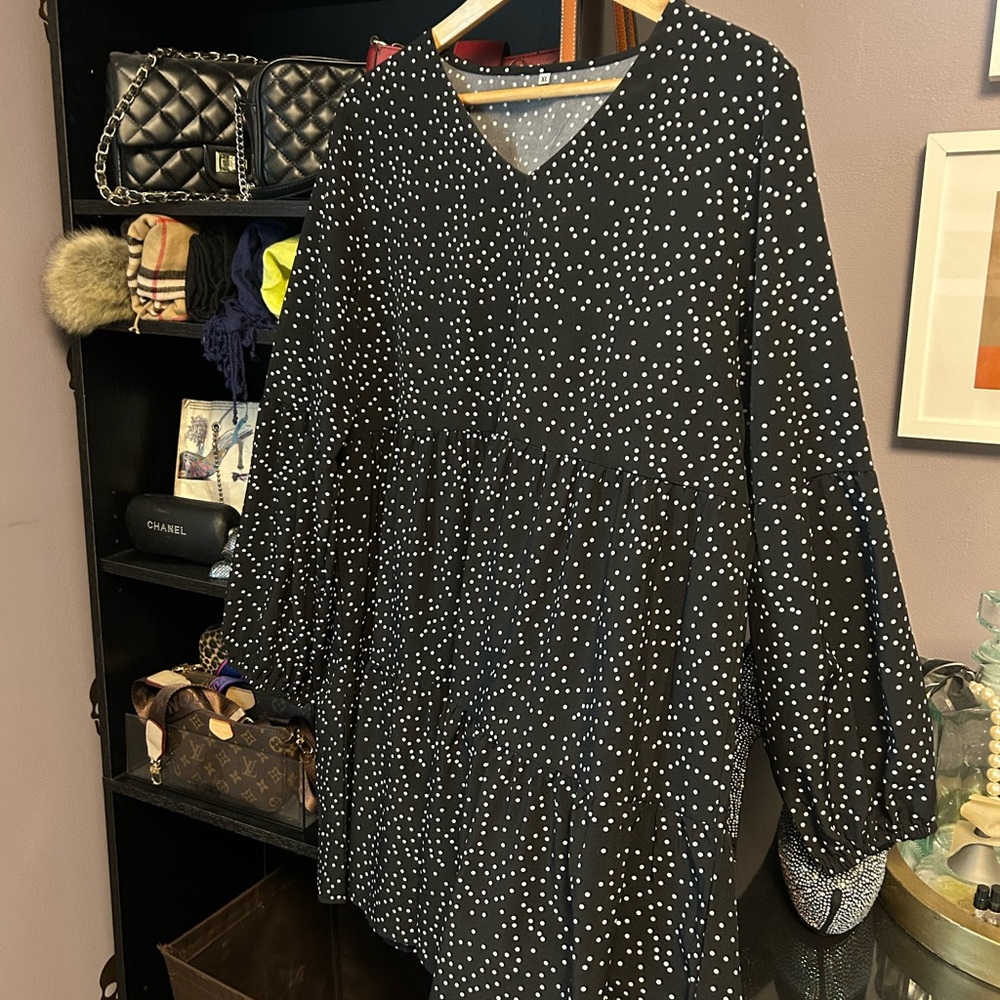 Black and White Polka Dot Dress